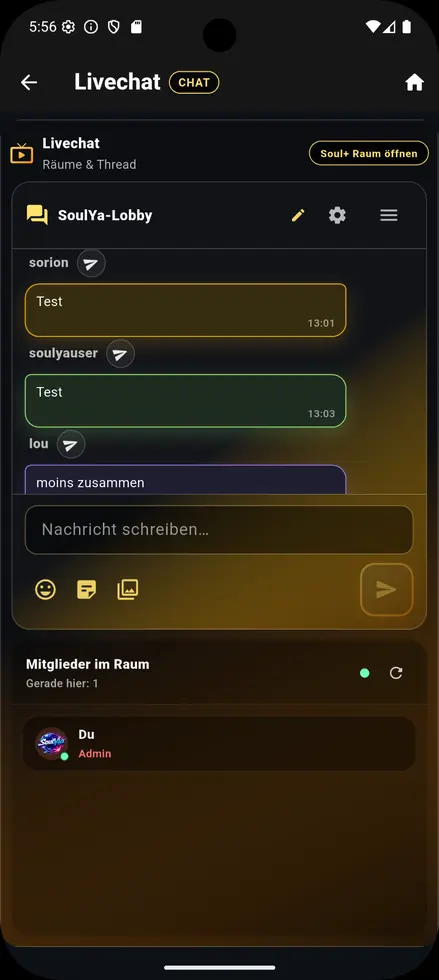 SoulYa Chat Raum