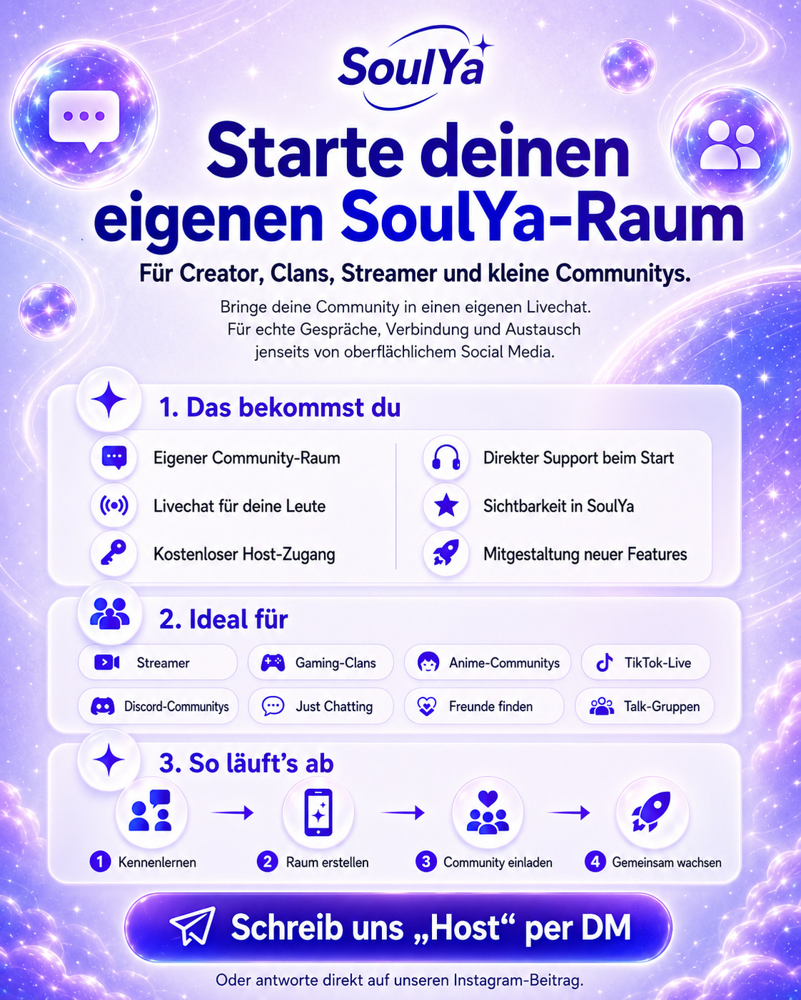 SoulYa Raum fuer Creator, Streamer und Communitys