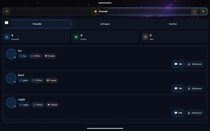 SoulYa Friends auf dem Tablet
